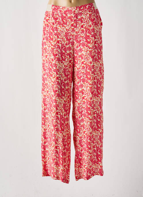 Pantalon droit rose JULIE GUERLANDE pour femme