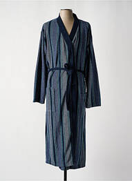 Robe de chambre imprimé rayures bleu HAJO homme