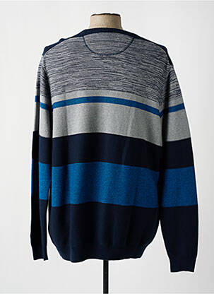 Pull col rond manches longues bleu HAJO homme