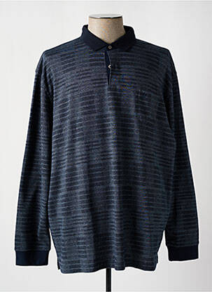 Polo manches longues manches longues bleu HAJO homme