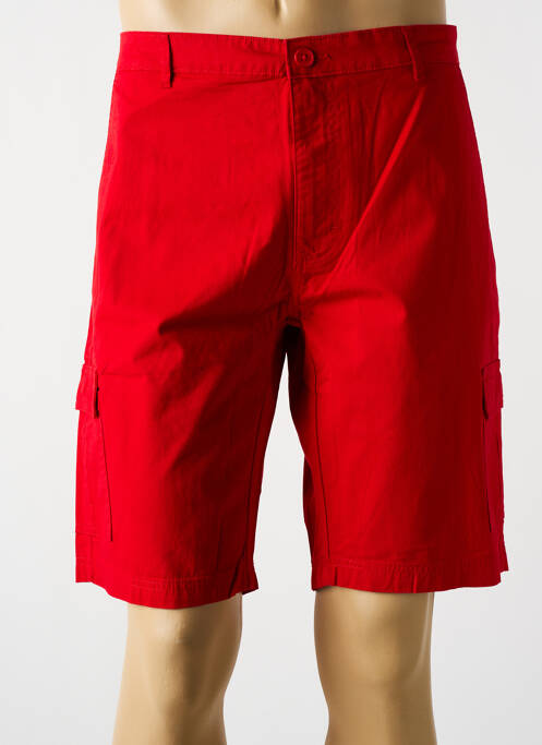 Bermuda coupe droite rouge HAJO homme