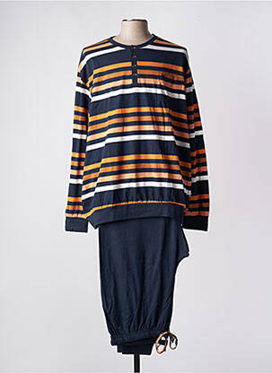 Pyjama tissage jersey bleu HAJO homme