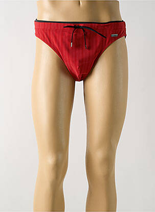 Slip de bain imprimé rayures rouge TRIUMPH homme