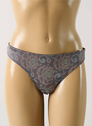 Tanga tissage satiné gris MARIE JO femme