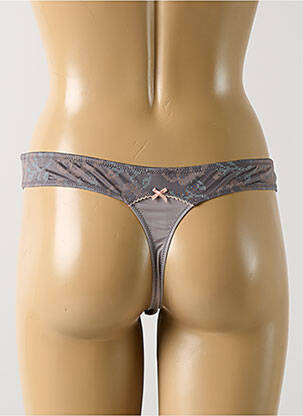 Tanga tissage satiné gris MARIE JO femme