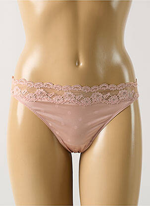 Tanga tissage satiné rose MARIE JO femme
