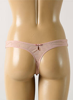 Tanga tissage satiné rose MARIE JO femme