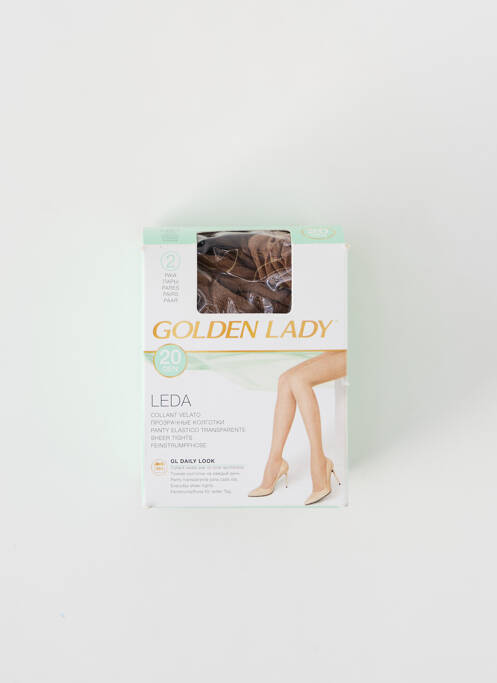 Collants marron GOLDEN LADY pour femme
