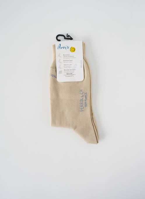 Chaussettes beige PERRIN pour homme
