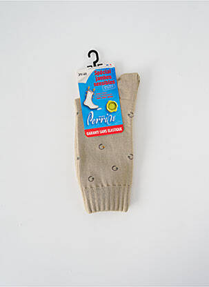 Chaussettes beige PERRIN pour homme