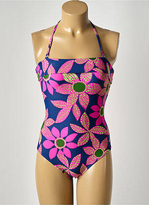 Maillot de bain 1 pièce bretelles élastiquées amovibles haut bandeau rose ROSE POMME femme