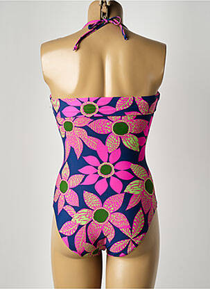 Maillot de bain 1 pièce bretelles élastiquées amovibles haut bandeau rose ROSE POMME femme