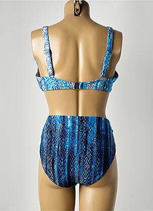 Maillot de bain 2 pièces stretch haut soutien-gorge moulé bleu ANITA femme