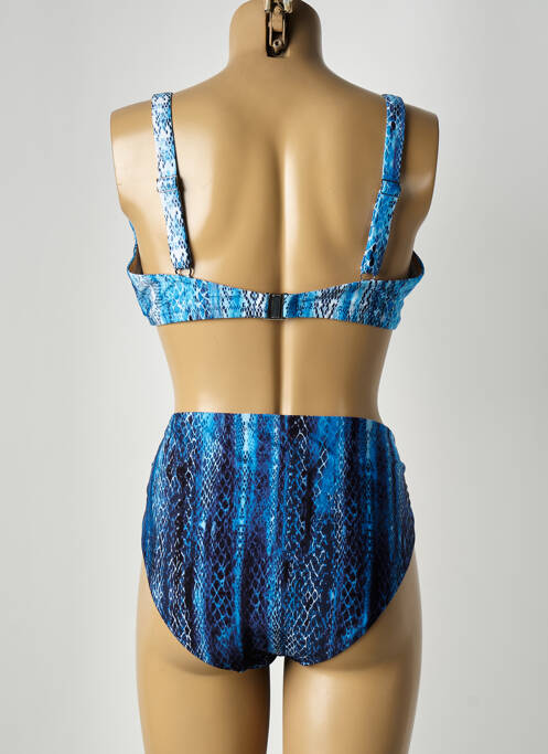 Maillot de bain 2 pièces stretch haut soutien-gorge moulé bleu ANITA femme