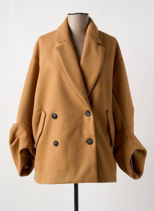 Manteau court marron VICBEE pour femme