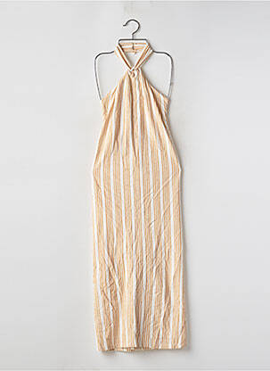 Robe longue sans manche sans manche jaune ZARA femme