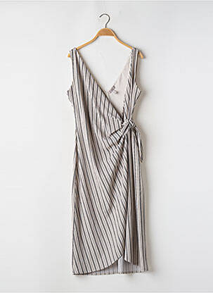Robe mi-longue sans manche sans manche gris H&M femme