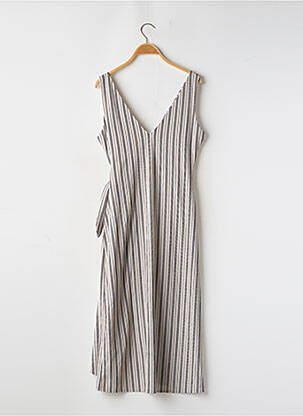 Robe mi-longue sans manche sans manche gris H&M femme