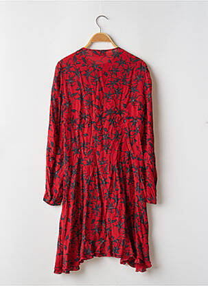 Robe mi-longue imprimé fleurs manches longues rouge ZADIG & VOLTAIRE femme