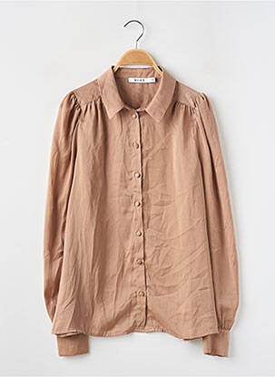 Chemisier coupe fluide manches longues beige NA-KD femme