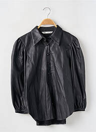 Chemisier coupe droite manches longues noir ZARA femme