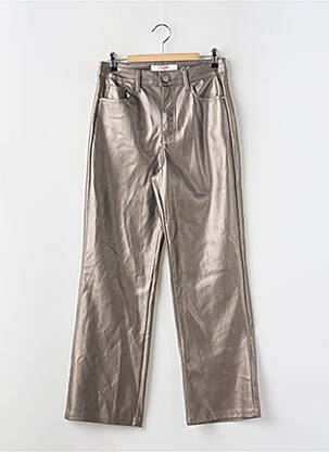 Pantalon droit taille haute taille haute gris ORAIJE femme