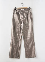 Pantalon droit taille haute taille haute gris ORAIJE femme