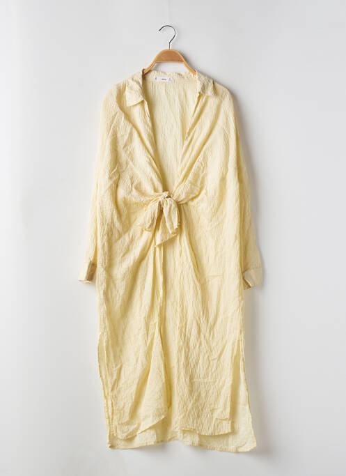 Veste casual manches longues jaune MANGO femme