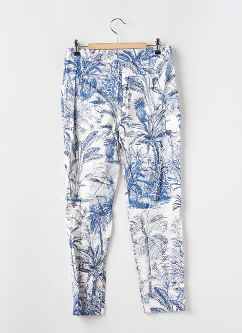 Pantalon chino bleu LA FEE MARABOUTEE pour femme