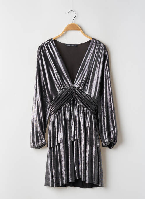 Robe courte argent ZARA pour femme