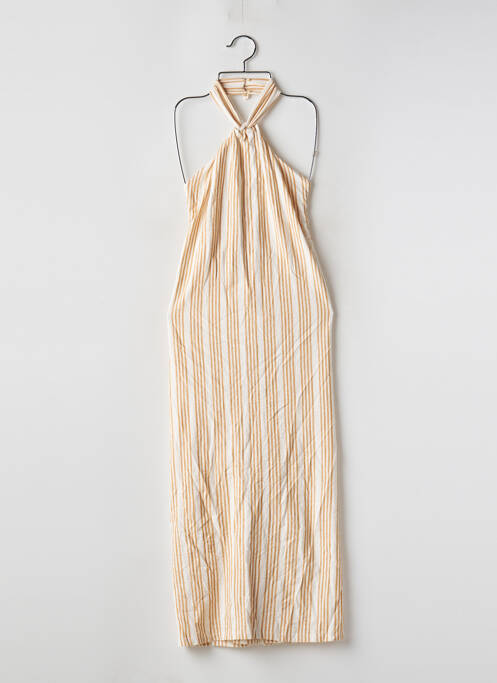 Robe longue jaune ZARA pour femme