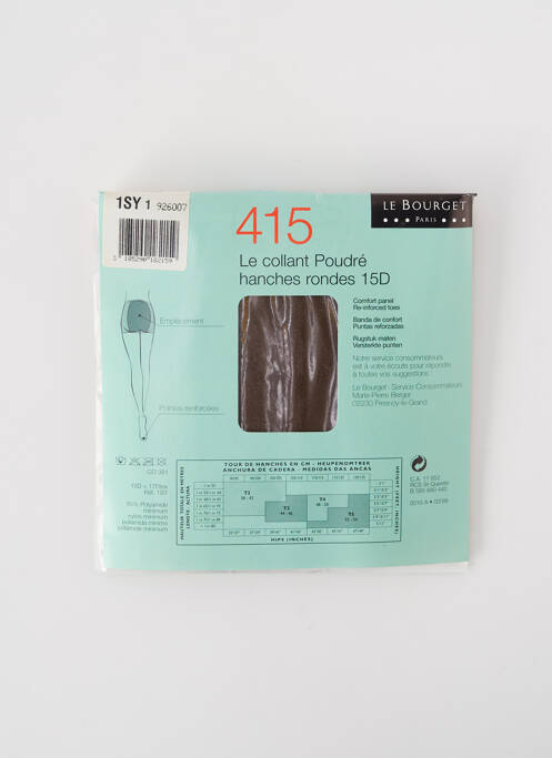 Collants marron LE BOURGET pour femme