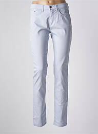 Pantalon slim tissage popeline taille normale bleu BRUNO SAINT HILAIRE femme
