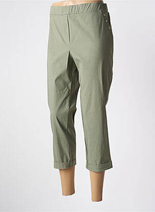 Pantacourt stretch taille normale vert HALOGENE femme