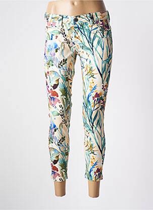 Pantalon 7/8 stretch taille basse beige FREEMAN T.PORTER femme