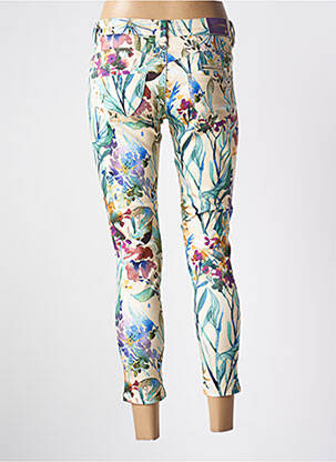 Pantalon 7/8 stretch taille basse beige FREEMAN T.PORTER femme