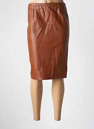 Jupe mi-longue coupe droite marron SCHOOL RAG femme