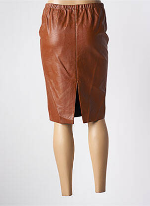 Jupe mi-longue coupe droite marron SCHOOL RAG femme