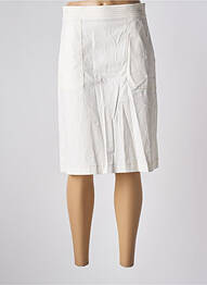 Jupe mi-longue taille à pinces beige BRUNO SAINT HILAIRE femme