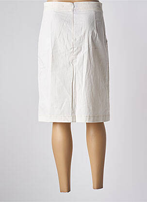 Jupe mi-longue taille à pinces beige BRUNO SAINT HILAIRE femme