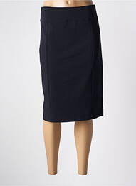 Jupe mi-longue taille à pinces noir BRUNO SAINT HILAIRE femme