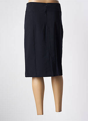 Jupe mi-longue taille à pinces noir BRUNO SAINT HILAIRE femme