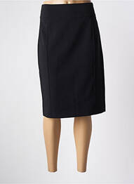 Jupe mi-longue taille à pinces noir BRUNO SAINT HILAIRE femme