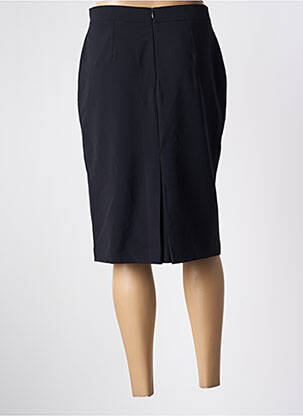 Jupe mi-longue taille à pinces noir BRUNO SAINT HILAIRE femme