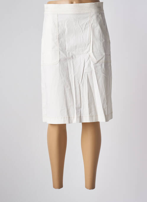 Jupe mi-longue beige BRUNO SAINT HILAIRE pour femme