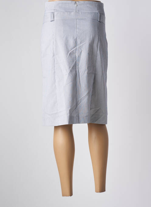 Jupe mi-longue bleu BRUNO SAINT HILAIRE femme
