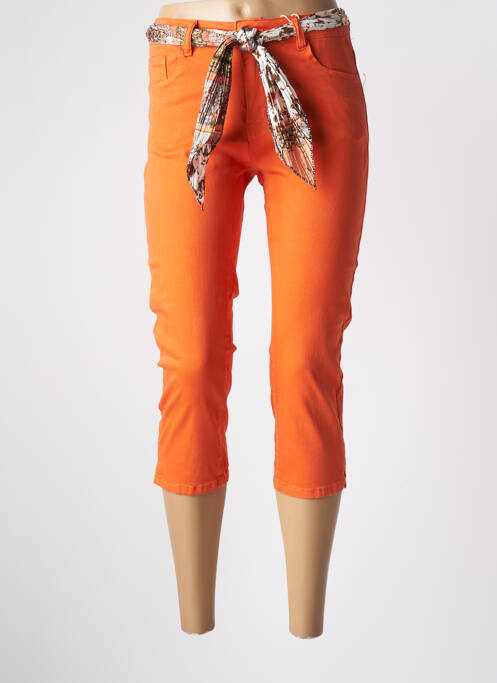 Pantacourt orange ONADO pour femme