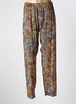 Pantalon droit taille élastique taille normale orange MARINELLO femme