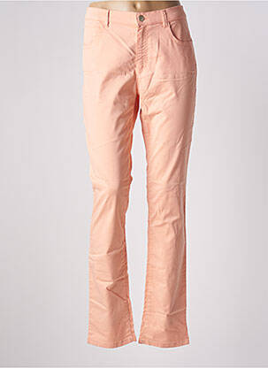 Pantalon slim tissage popeline taille normale orange BRUNO SAINT HILAIRE femme