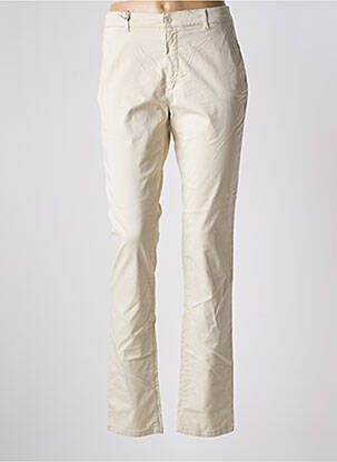 Pantalon chino tissage popeline taille normale vert BRUNO SAINT HILAIRE femme